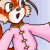 Red panda, pink shirt, bad hair. o_o